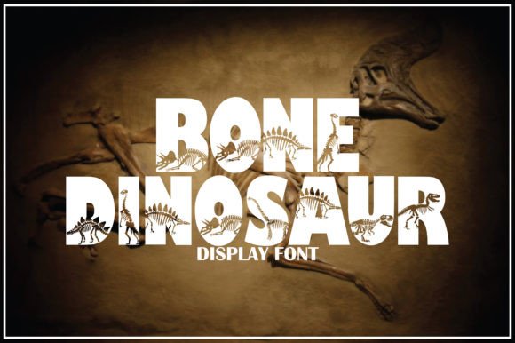 Bone Dinosaur Font for Bold Handmade Branding