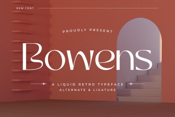 Bowens Liquid Retro Typeface for Crafters