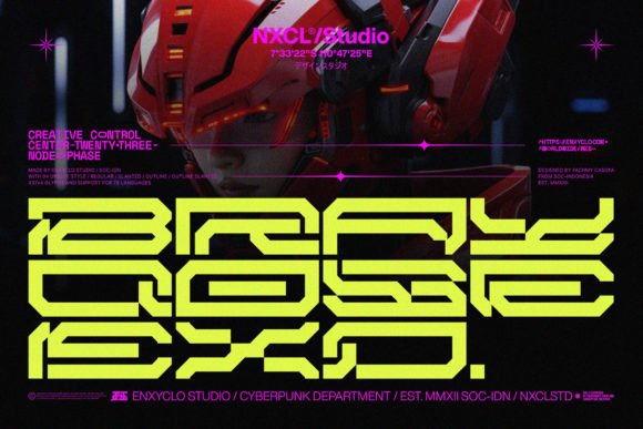 Brayqose Expanded: The Cyberpunk Display Font That Delivers