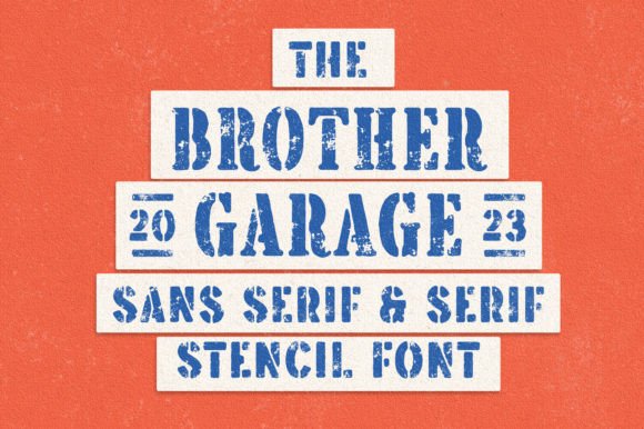 Brother Garage Font for Vintage Motorcycle Branding