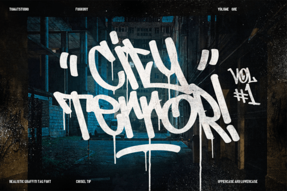 City Terror: A Realistic Graffiti Tag Font That Still Feels Polite