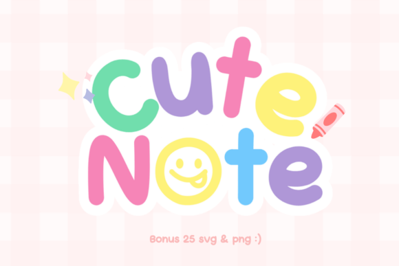 Cute Note Display Font for Playful Handmade Designs
