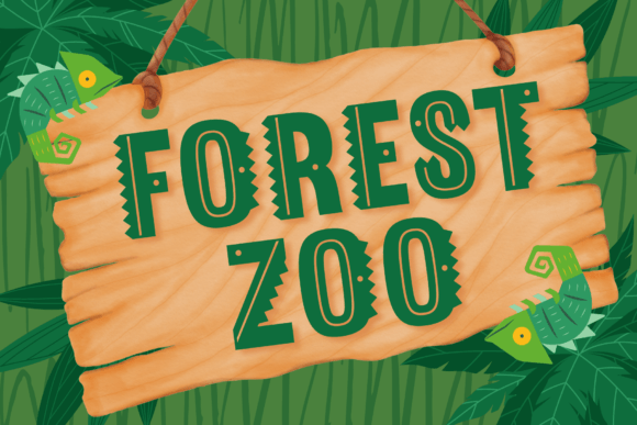 Forest Zoo Display Font for Whimsical Web Design
