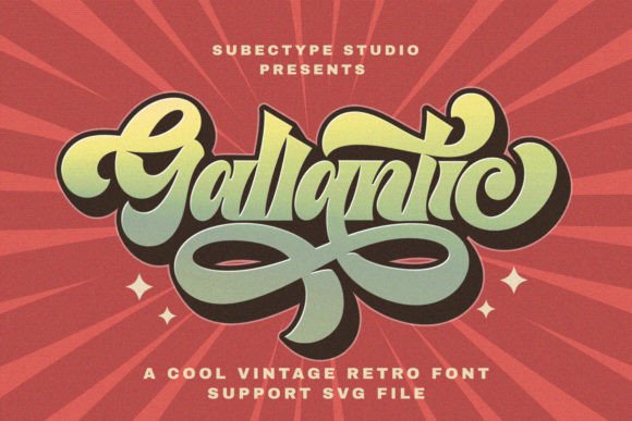 Gallantic: A Vintage Retro Display Font for Makers