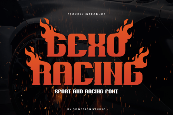 Gexo Racing Display Font for Whimsical Branding