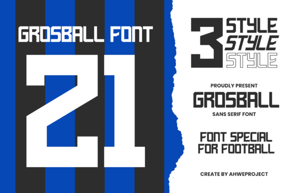 Grosball: A Bold Display Font for Football Brands and Sports Design