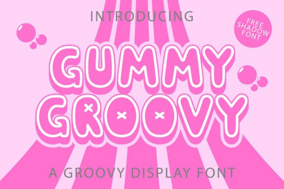 Gummy Groovy Display Font for Playful, Retro-Inspired Creations