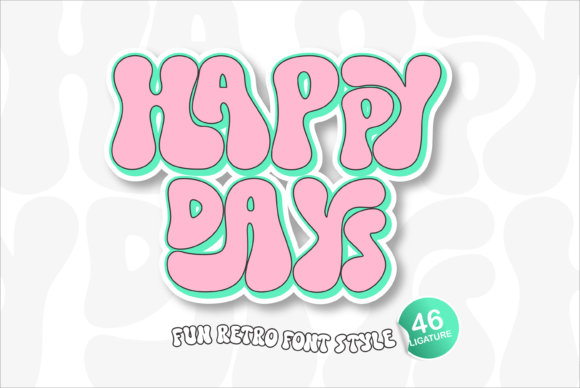 Happy Days Display Font for Retro Branding & Creative Fonts