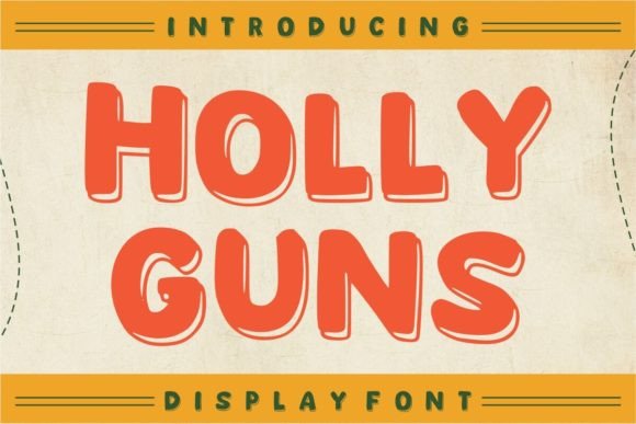 Holly Guns Display Font for Playful, Professional Branding