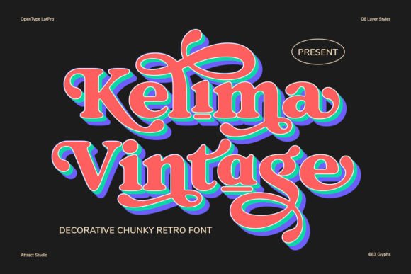 Kelima Vintage: A Display Font for Modern Brand Content
