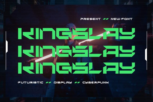 Kingslay Futuristic Display Font for Modern Web Design