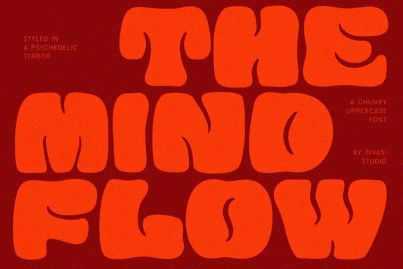 Mindflow Font: A Chunky Display Typeface for Handmade Charm
