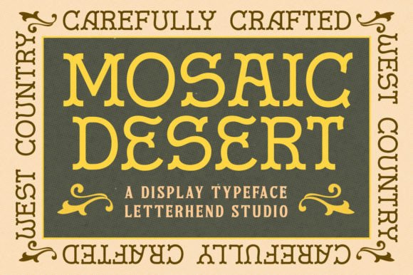 Mosaic Dessert: A Wild West Display Font for Editorial Charm