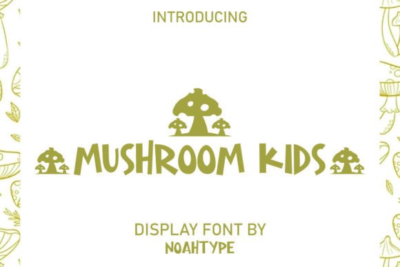 Mushroom Kids Font for Playful Brand Identity Design