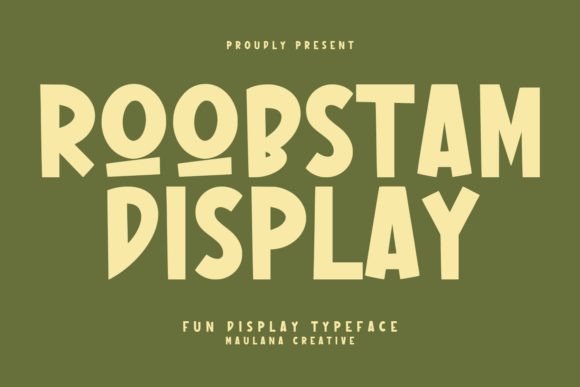 Roobstam: A Fun and Friendly Display Font for Playful Branding