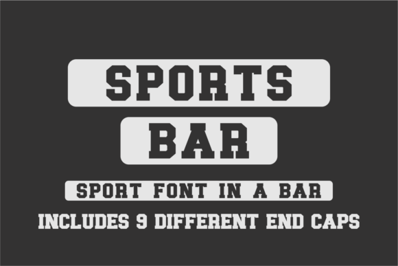 Sports Bar Display Font for Athletic-Themed Crafts & Products