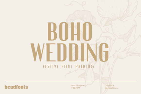 The Boho Wedding Duo: A Designer Font for Handmade Goods
