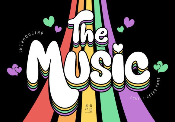 The Music Font: A Retro Display Font for Memorable Branding