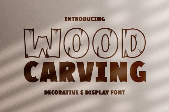 Wood Carving Font for Elegant Editorial Design