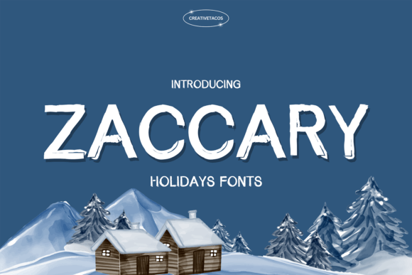 Zaccary Holiday Display Font for Modern Campaigns